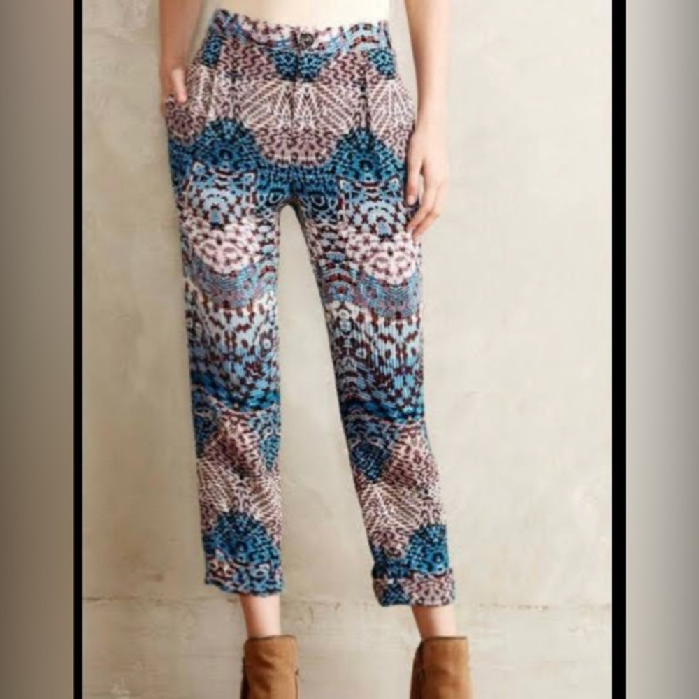 Elevenses Cuffed Cropped Lanikai Tailored‎ Trouser Pants Anthropologie